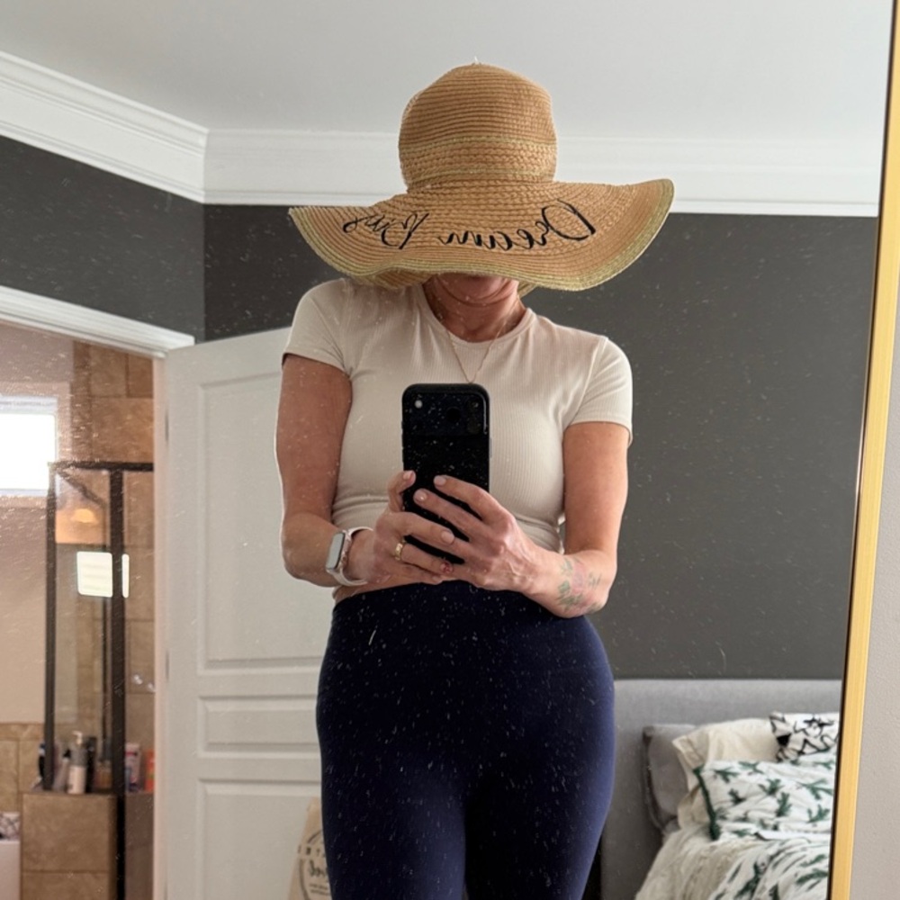 Beige Wide-Brim Hat